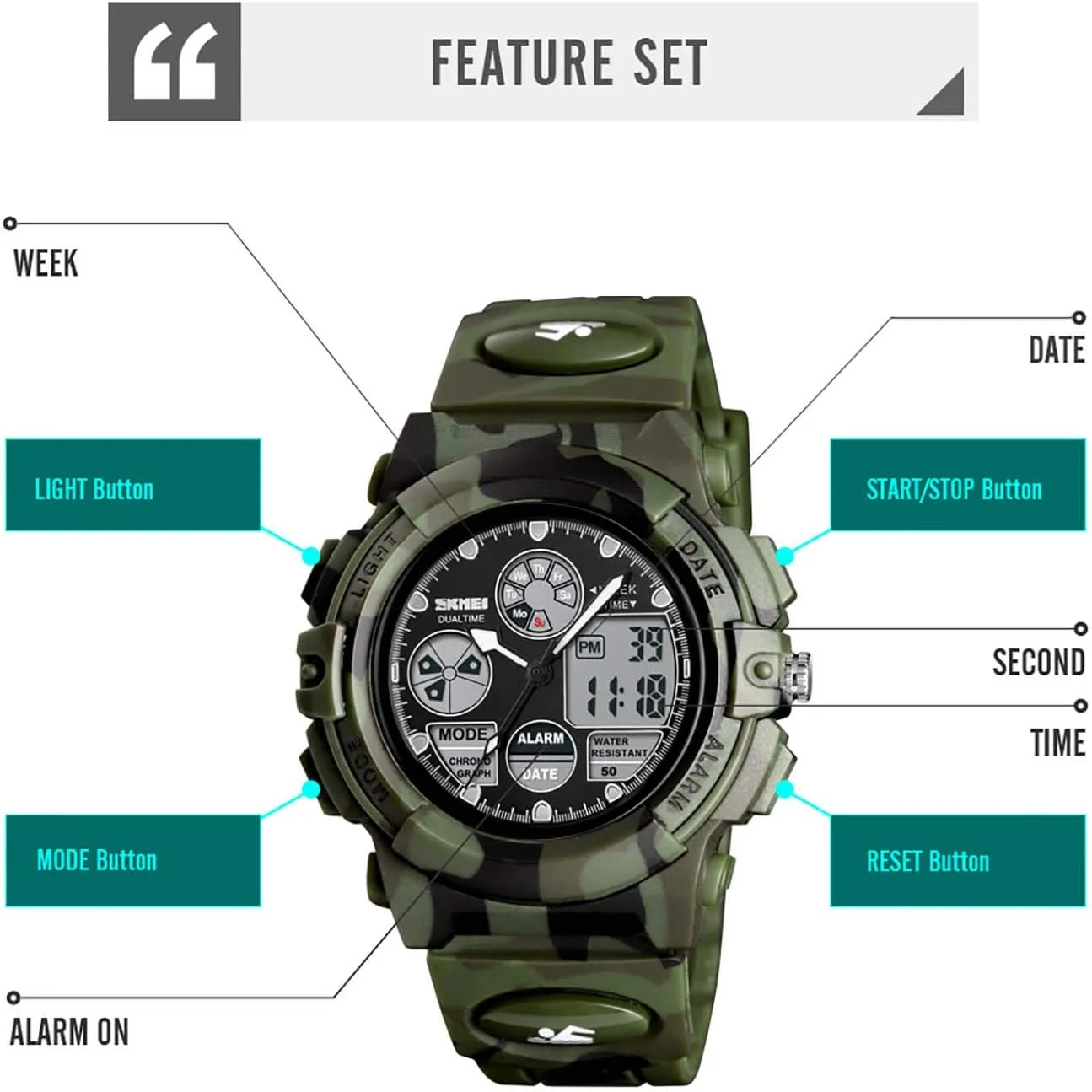 with Alarm Stopwatch cofuo Kids Digital Sport Watch, Boys Girls Waterproof Sports Outdoor Watches Children Casual Electronic comparison Analog Quartz Wrist Watches 