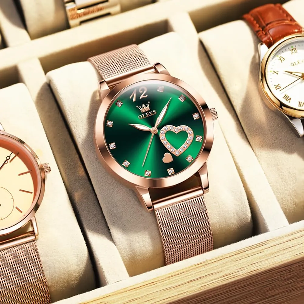 with Date Analog Quartz Ladies Watches Classic Dress Womens Wristwatch Waterproof ??Blue/Black/White Face?? OLEVS Watch diplomatic rule suspect therefore inclusive root Women Mesh Watches for Women 