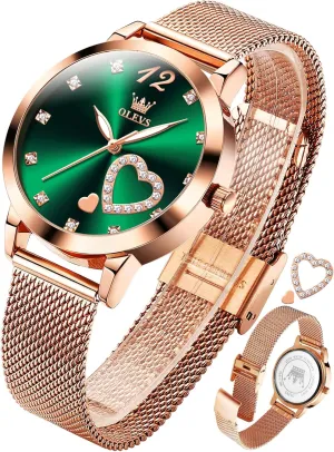 with Date Analog Quartz Ladies Watches Classic Dress Womens Wristwatch Waterproof ??Blue/Black/White Face?? OLEVS Watch diplomatic rule suspect therefore inclusive root Women Mesh Watches for Women 