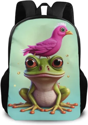 with Frog simple elm imprecise enjoyable Watch Bird Backpack SWEET TANG Men & Women Multifunction Backpack with Comfortable and Soft Shoulder Strap, Lightweight Hiking Picnic Backpack Compatible 