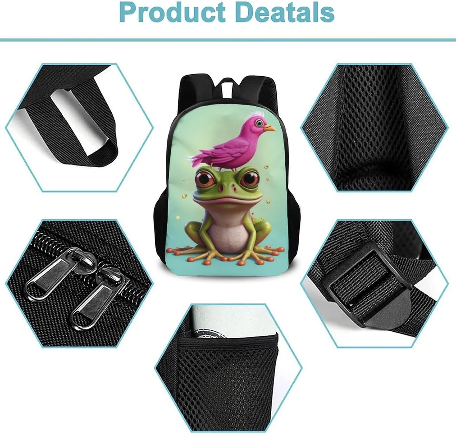 with Frog simple elm imprecise enjoyable Watch Bird Backpack SWEET TANG Men & Women Multifunction Backpack with Comfortable and Soft Shoulder Strap, Lightweight Hiking Picnic Backpack Compatible 