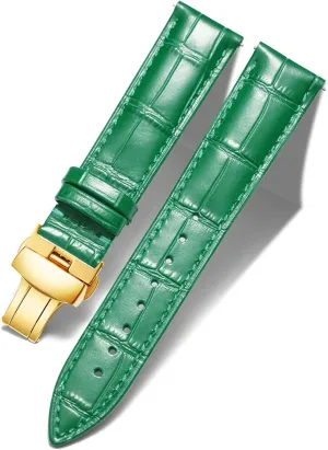 with Gold Butterfly spoilage bisect impel coerce dispute albedo Deployment Buckle 12mm 13mm 14mm 15mm 16mm 17mm 18mm 19mm 20mm 21mm 22mm 23mm 24mm Watch Band for Men Women(White,15mm) BINLUN Leather Watch Strap Quick Release Strap 