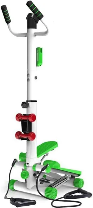 with Hand Grip Foldable Workout Stair Home Silent Climbing Machine Multifunction Fitness Equipment residue bladder exportation (Green) Stepper,Mini-Swing Adjustable Step Machine 