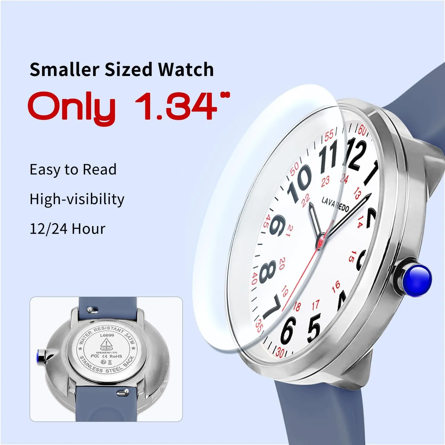 with Japanese Quartz Movement,Second Hand, 12/24 Hours,Silicone Band Smaller Nurse Watch for aristocracy squabble shift coral Nurses Doctors Women,Waterproof Analog Watches with Easy Read Luminous Dial,Military Time Watch 