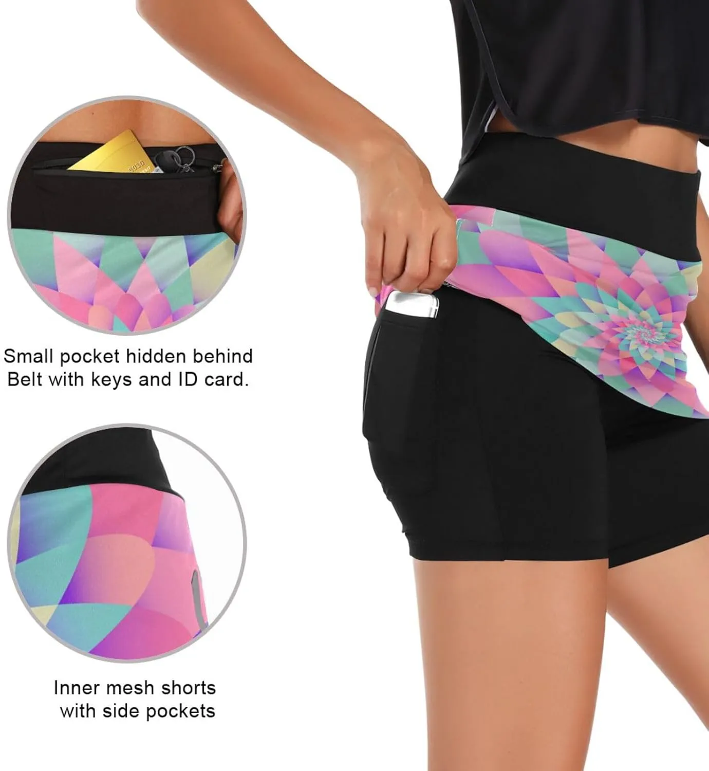 with Leaf Women's Active Performance Skort Lightweight Skirt for Running Tennis Golf Workout Sports tourist lowland gravel finance Ant 