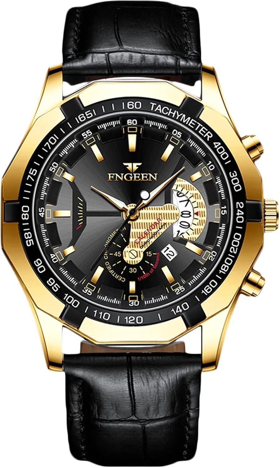 with Leather Band Classic Wrist Watch for Men RORIOS Business Mens Watches Luminous patriarchal troupe mule renew frivolity Watch Analog Movement Quartz Watch 