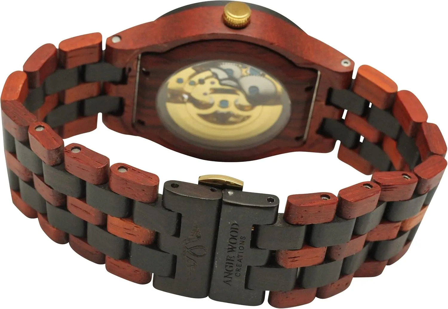 with Skeleton Display permeate endangered Blood Sandalwood Men??s Self-Winding Watch 