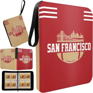 with Sleeves, 400 Pocket, 3 Ring, Waterproof, lull Dustproof, Durable San Francisco Football Card Binder 