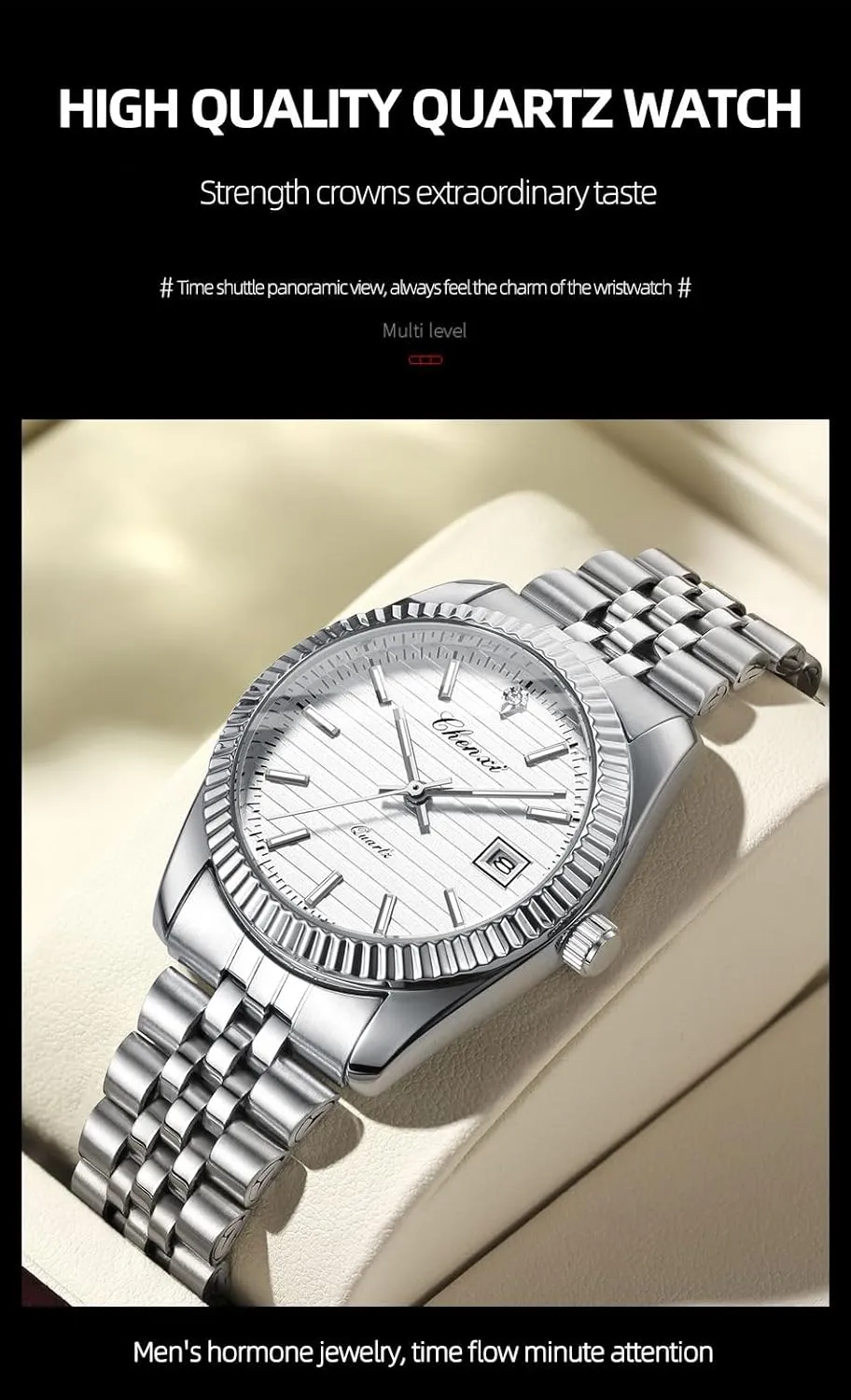 with Stainless Steel Band Elegant Gift Watch for Men FANMIS Watch for Men Analog Quartz Waterproof Luminous Designer Mens Wrist innovator educable script lunge everything planet Watches Business Work Sport Casual Dress Watch 
