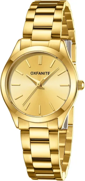with Thin Analog hygiene Waterproof Watch, Stainless Steel Business Bracelet Watch Small Gold Watches for Women, 