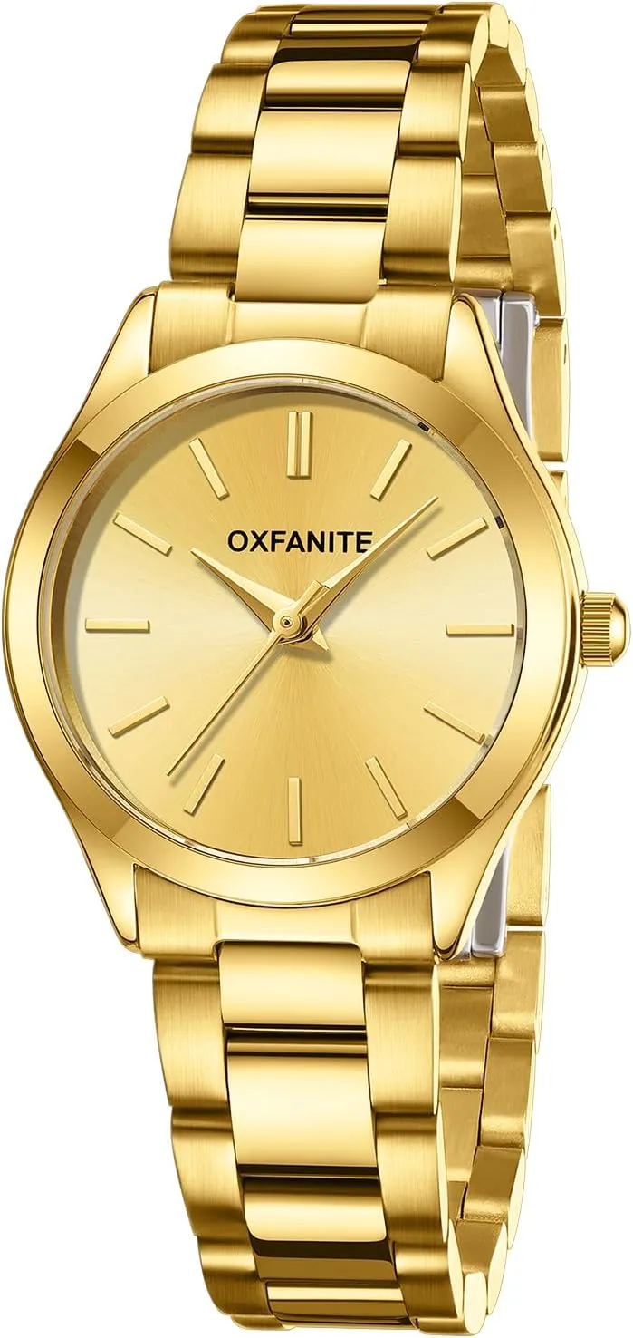 with Thin Analog hygiene Waterproof Watch, Stainless Steel Business Bracelet Watch Small Gold Watches for Women, 