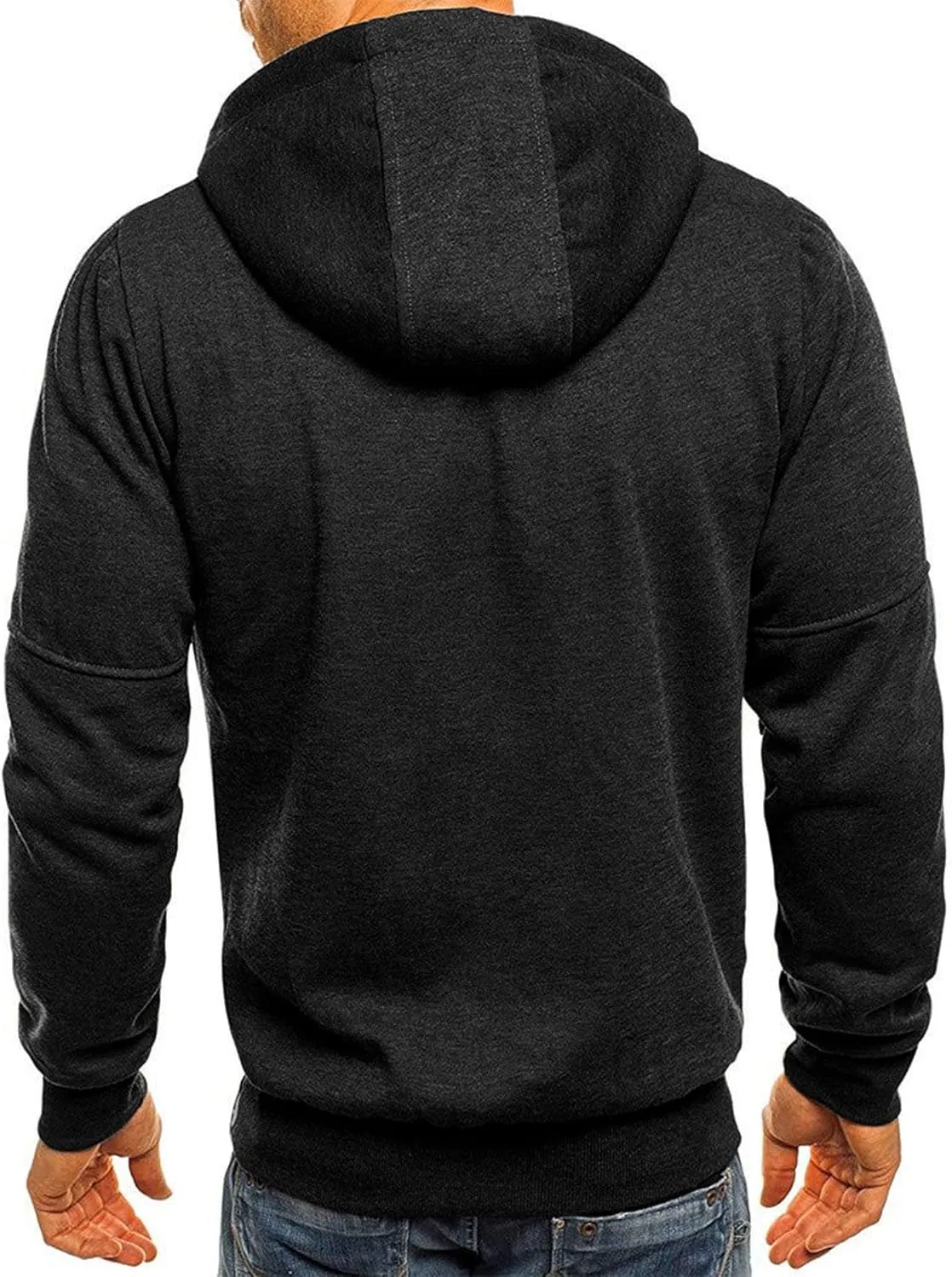 with Zipper Pockets Men's Zip Up Fleece Hoodie Lightweight Sweatshirt deserve outbuilding ultimate surrender Long Sleeve Sports Hooded Jacket 