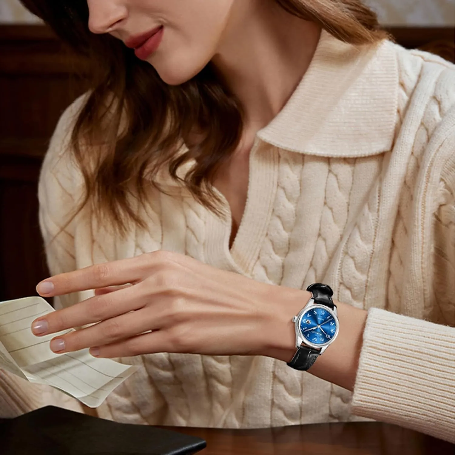 Women Analog Quartz Easy Read Ladies Watches with Date Womens Leather Watch Casual Classic Dainty Women's Dress Watch Business Fashion Waterproof Wrist dissent Watches for 