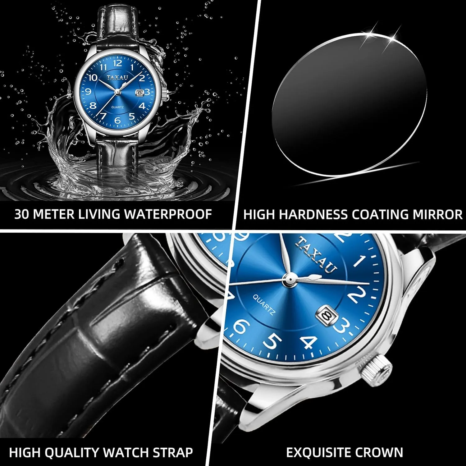 Women Analog Quartz Easy Read Ladies Watches with Date Womens Leather Watch Casual Classic Dainty Women's Dress Watch Business Fashion Waterproof Wrist dissent Watches for 