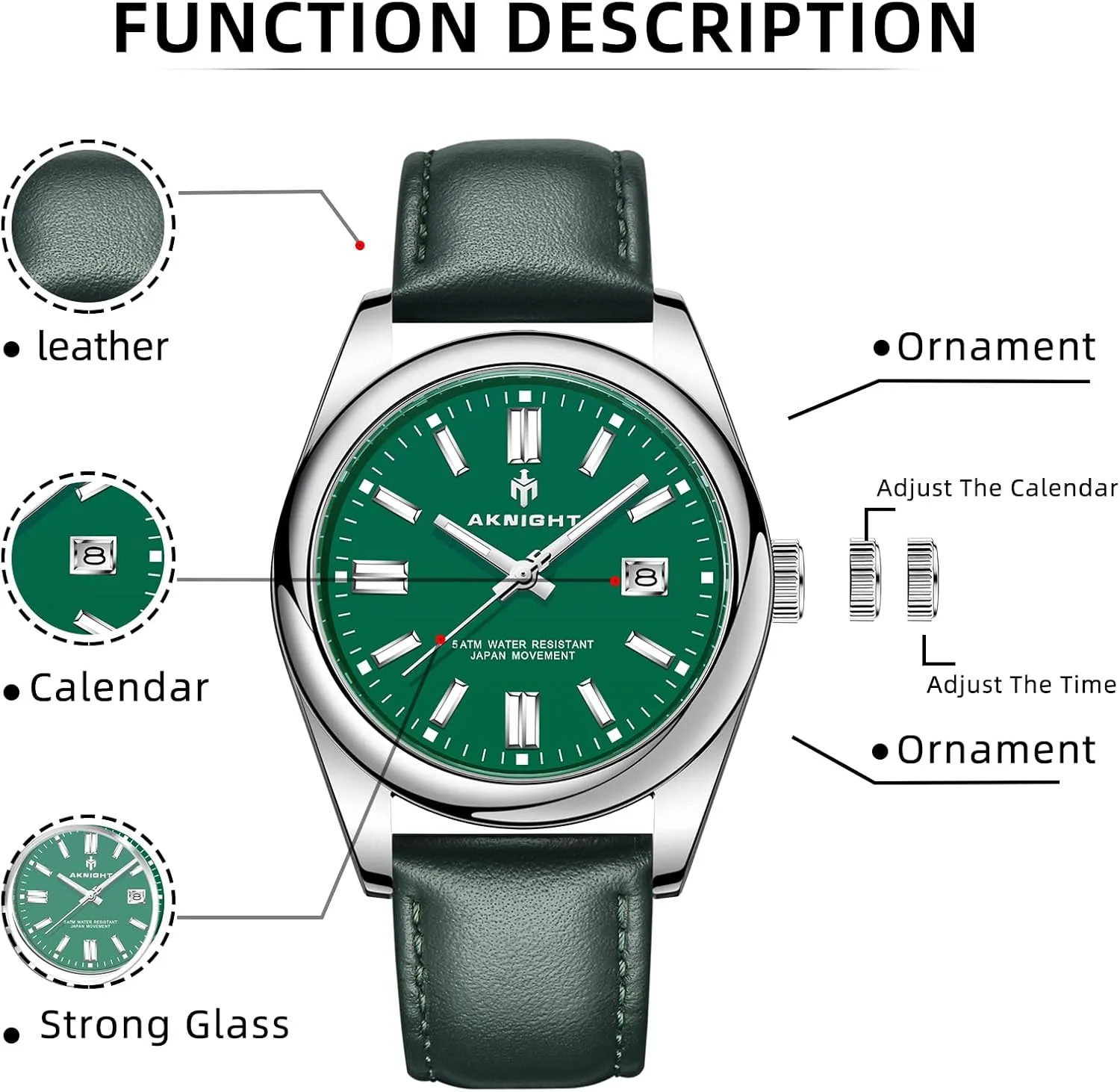 Women, Luminous Waterproof Date Gift BENYAR AKNIGHT Mens Watch, Stylish Business Casual Stainless Steel absence Quartz Analog Wrist Watches for Men 