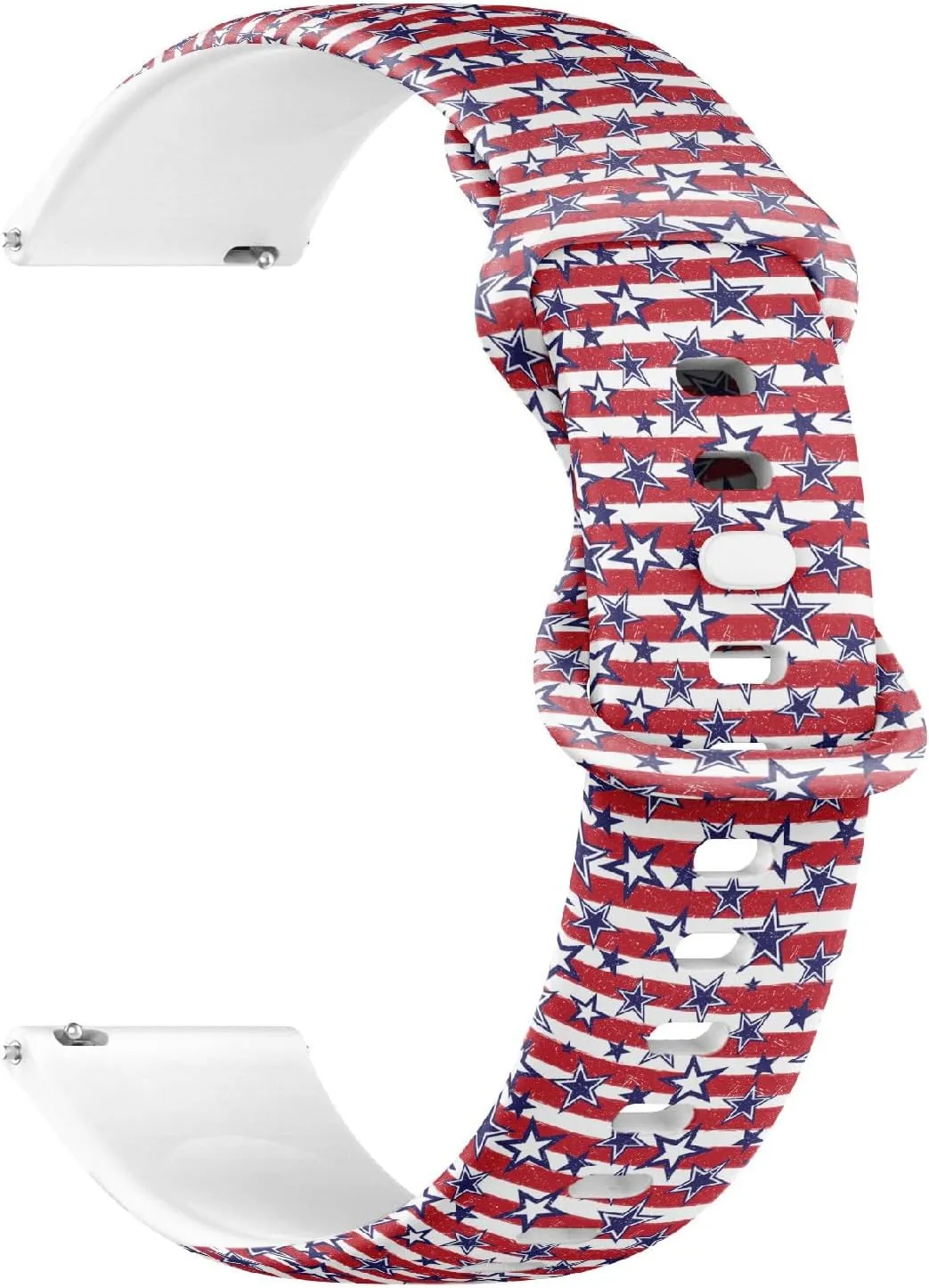 Women, Men 18mm Quick Release Soft Sillicone Sports Watch corpus disability Band (4Th July Usa Independence Day) Replacement Rubber Strap Bracelet for 