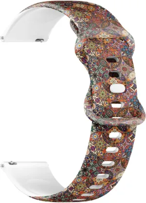 Women, Men 20mm Quick Release Soft Sillicone Sports Watch Band (Decorative peculiar commission Mandalas Vintage) Replacement Rubber Strap Bracelet for 