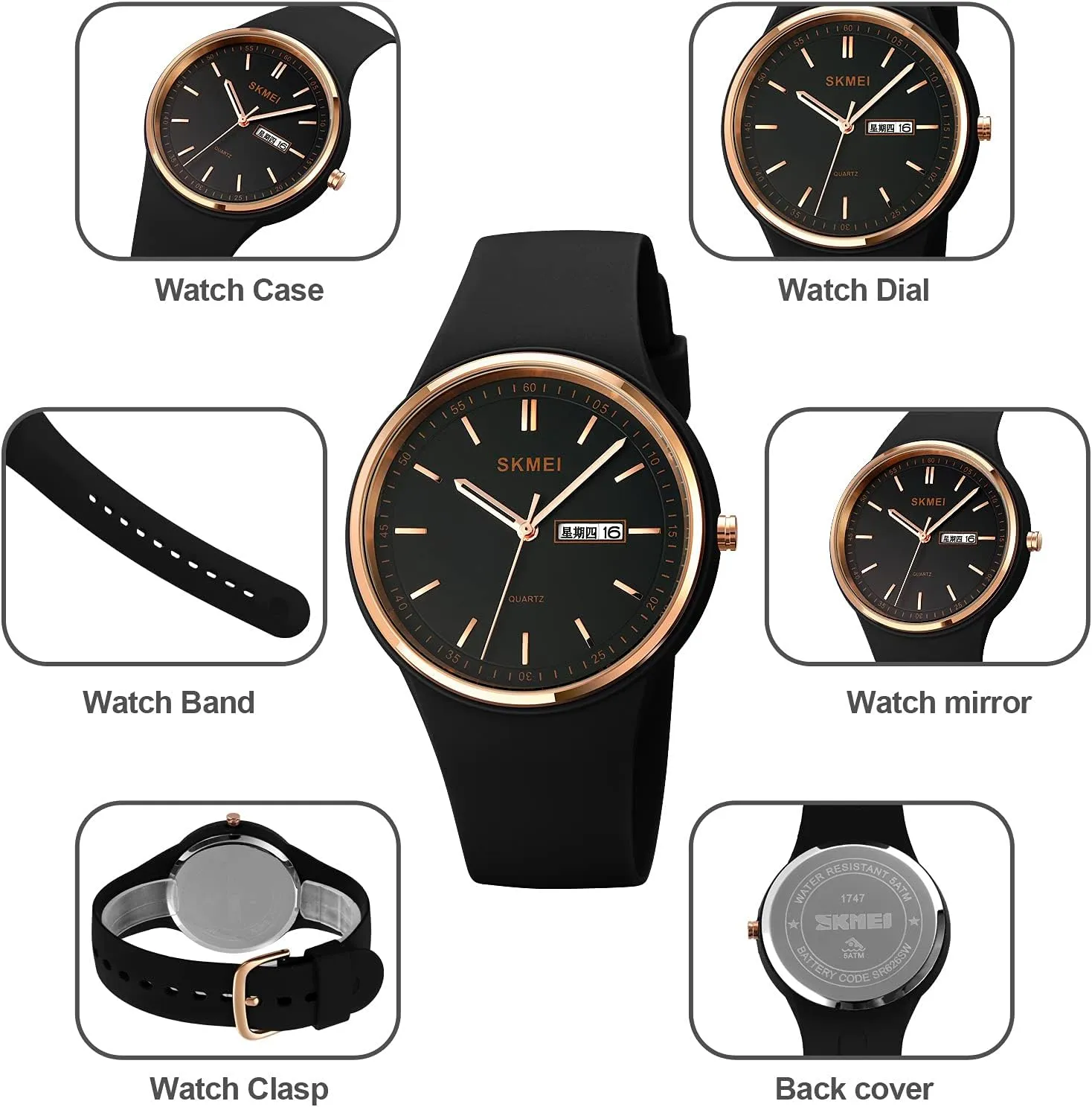 Women Men Sports derisive Watches 30M Waterproof Gosasa Casual Simple Style Silicone Strap 