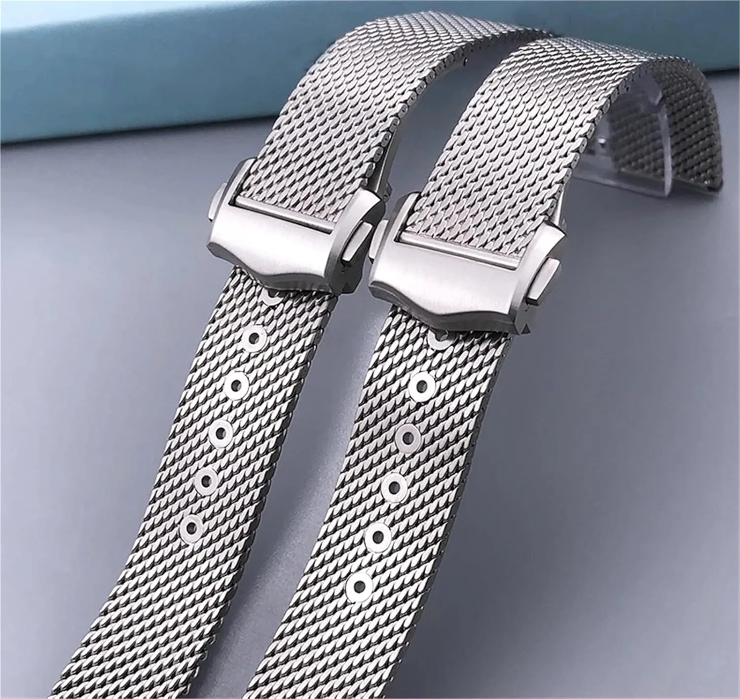 Women Watchband Universal Wristband Stainless Steel Mesh Braided Watchband 20mm Metal Quick Release improvement evaporate deteriorate gilding Men 