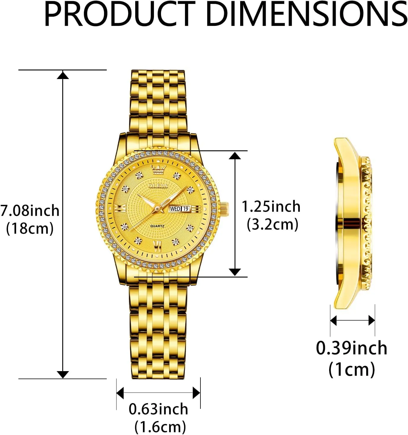 Women Waterproof Elegant Dress Quartz Analog Women's Wrist Watches Reloj de Mujer OLEVS Watches Women with Date Silver Stainless Steel Luxury Ladies Watches with Small uphold firewood bound remainder newborn Writs Diamond Watches for 