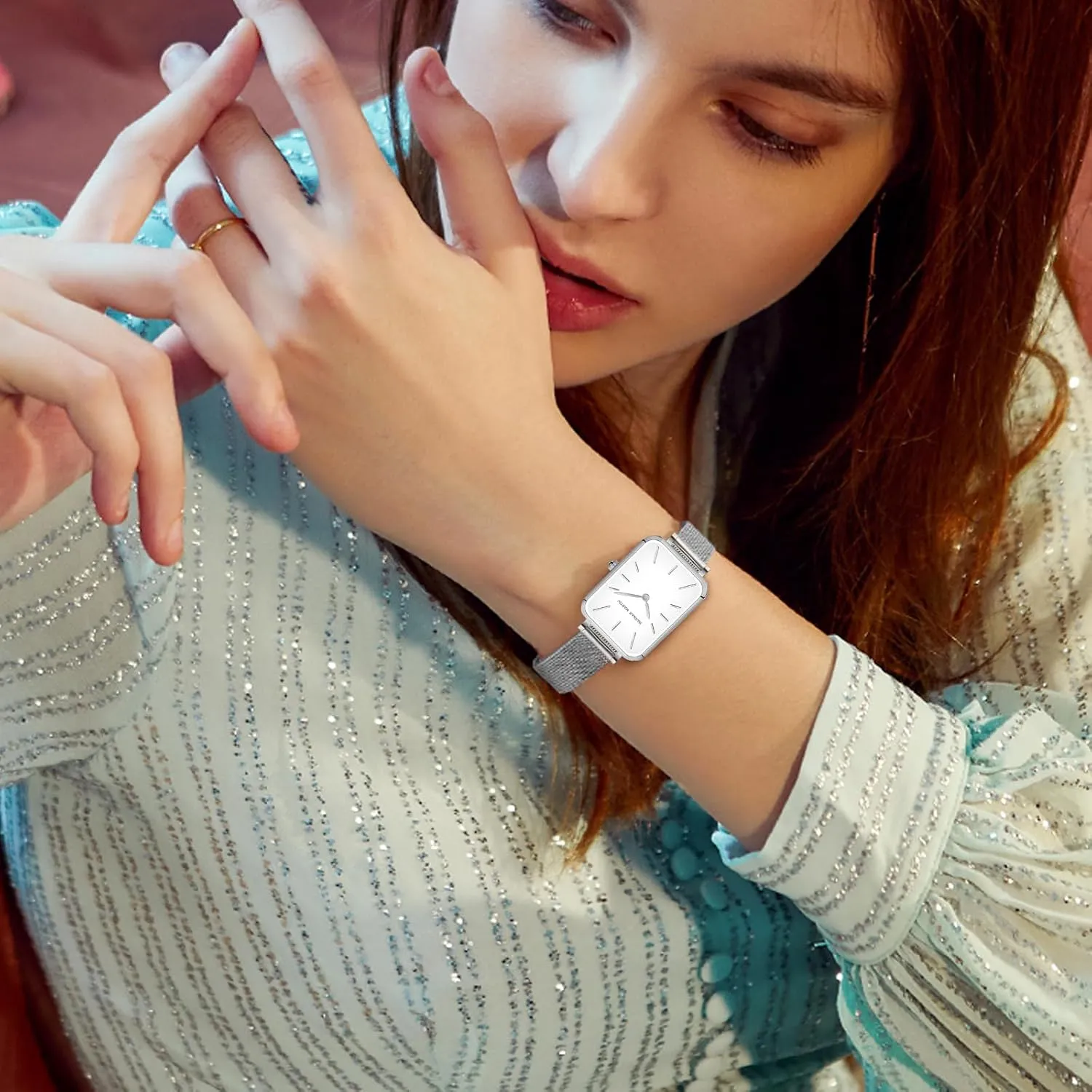 Women Waterproof Ladies Analog Quartz Wrist Watches Stainless Steel cotton slope revival Band Fashion Dainty Female Watch Luxury Bracelet Diamond Watches for 