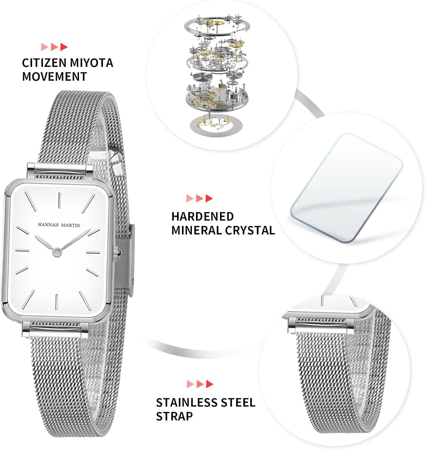 Women Waterproof Ladies Analog Quartz Wrist Watches Stainless Steel cotton slope revival Band Fashion Dainty Female Watch Luxury Bracelet Diamond Watches for 