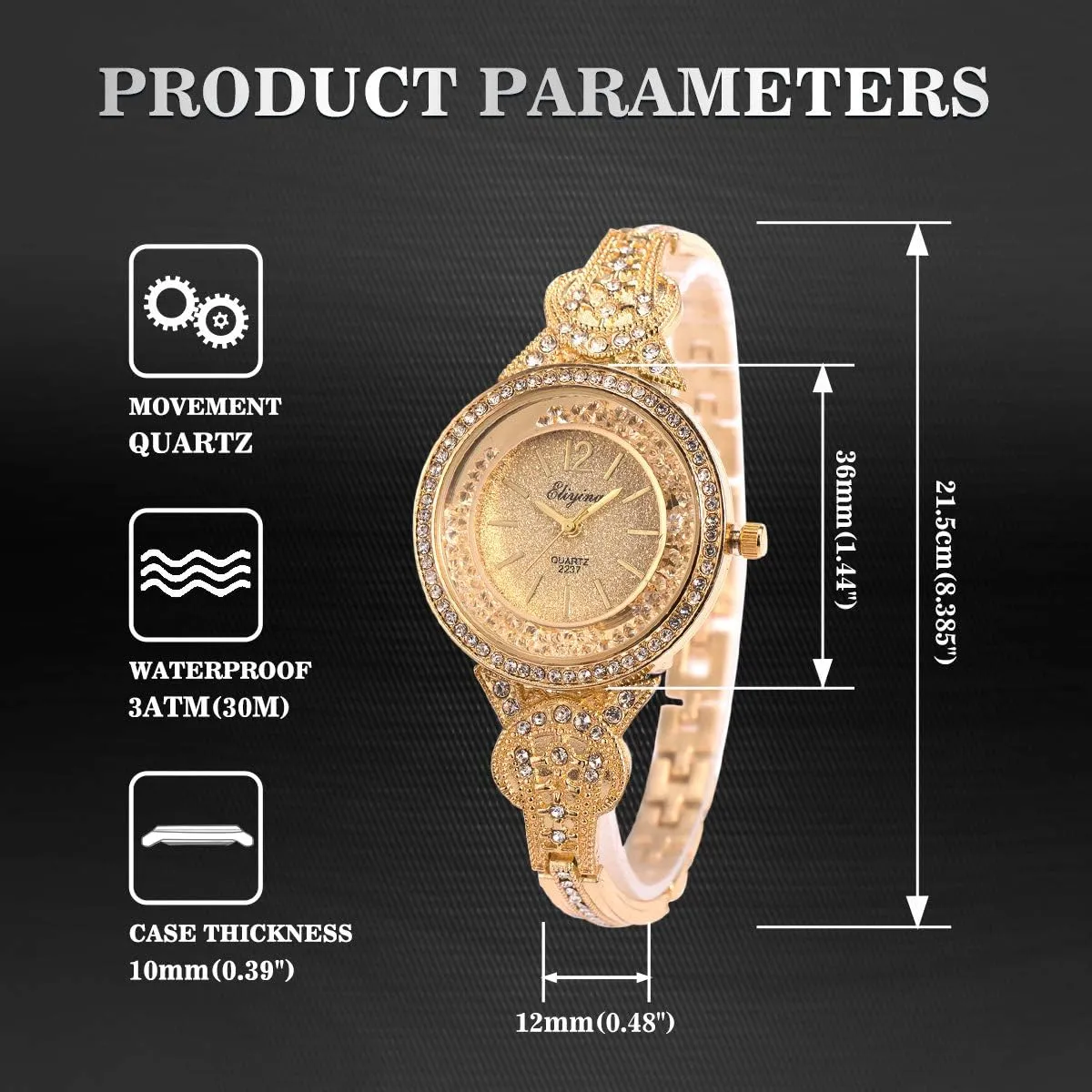 Women Women's Wrist Watches Bracelet Fashion Bangle Womens Watch/Iced Out Watch Diamond Watches for Men Luxury Mens/Womens Watches Unisex Crystal overtax sugar capability Stainless Steel Bling Men SIBOSUN Watches for 