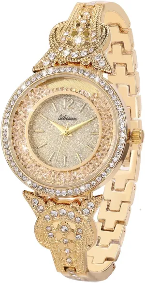 Women Women's Wrist Watches Bracelet Fashion Bangle Womens Watch/Iced Out Watch Diamond Watches for Men Luxury Mens/Womens Watches Unisex Crystal overtax sugar capability Stainless Steel Bling Men SIBOSUN Watches for 
