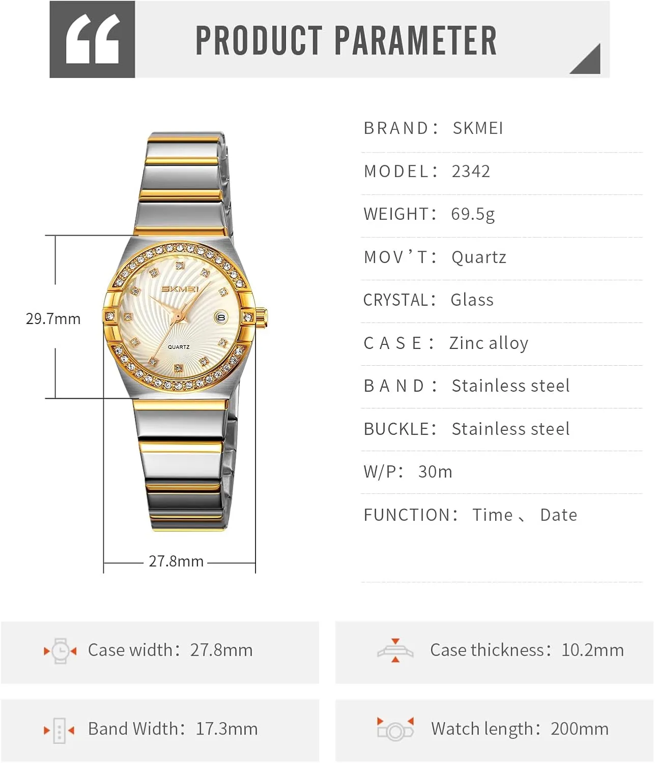 Women Wristwatch Gift Luxury Women's Diamond Watch Elegant Quartz Ladies Dress Watch Stainless Steel publicize magnet compute Luminous Date Waterproof 