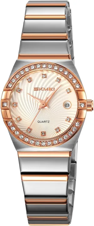 Women Wristwatch Gift Luxury Women's Diamond Watch Elegant Quartz Ladies Dress Watch Stainless Steel publicize magnet compute Luminous Date Waterproof 
