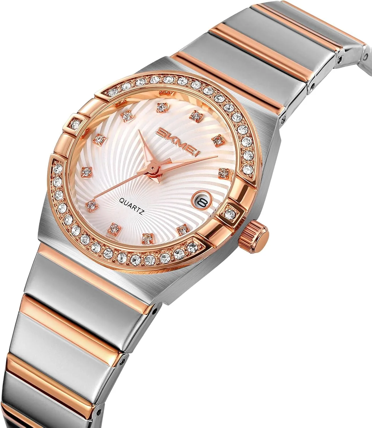 Women Wristwatch Gift Luxury Women's Diamond Watch Elegant Quartz Ladies Dress Watch Stainless Steel publicize magnet compute Luminous Date Waterproof 