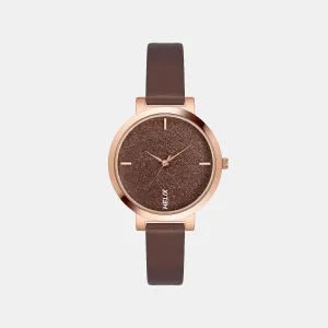 Women's Analog Brown Dial Leather Watch TW041HL20
