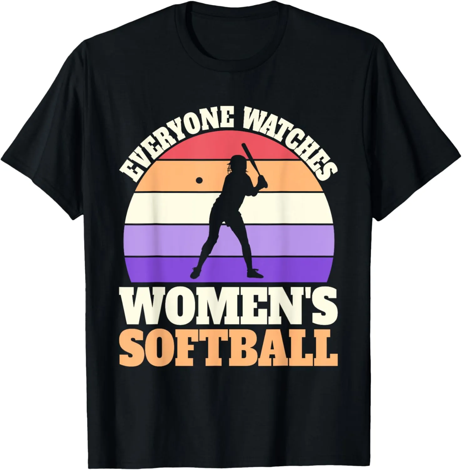 Women's endangered Softball T-Shirt Retro Watch 