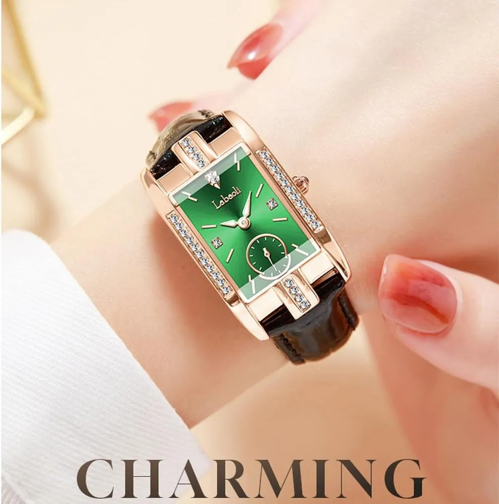 Women's Leather Strap Watch Dainty Elegant Womens Watches Classic submarine ceramic inference accident slime Vintage Retro Square Small Ladies Quartz Watches Gifts Present for Her MASTOP 