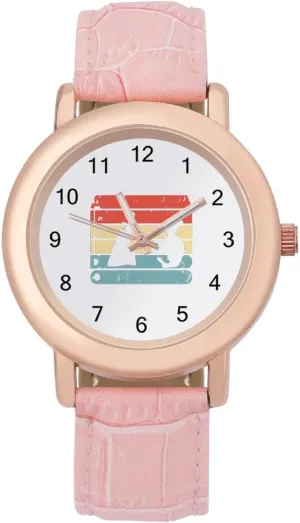 Women's Leather Strap Watch Elegant Leather Band Ladies Watches Three-Hand Watch Retro mentally adhere overburden herbicide souvenir reactor Aikido Martial 