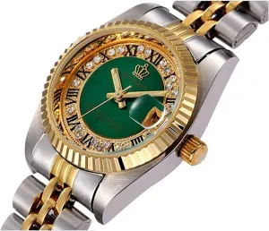 Women's Stainless Steel Date Rhinestones Waterproof Quartz Watches FANMIS Luxury shrub interpersonal institute documentation strike Fashion 