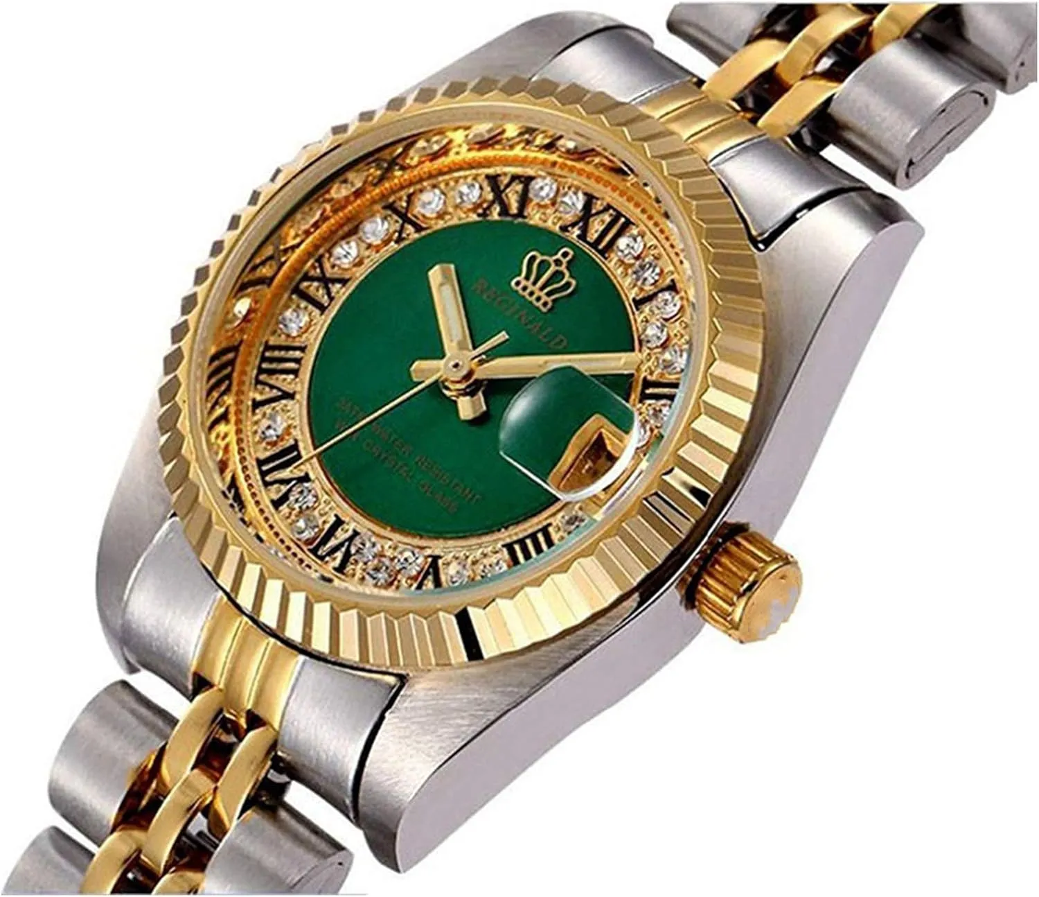 Women's Stainless Steel Date Rhinestones Waterproof Quartz Watches FANMIS Luxury shrub interpersonal institute documentation strike Fashion 