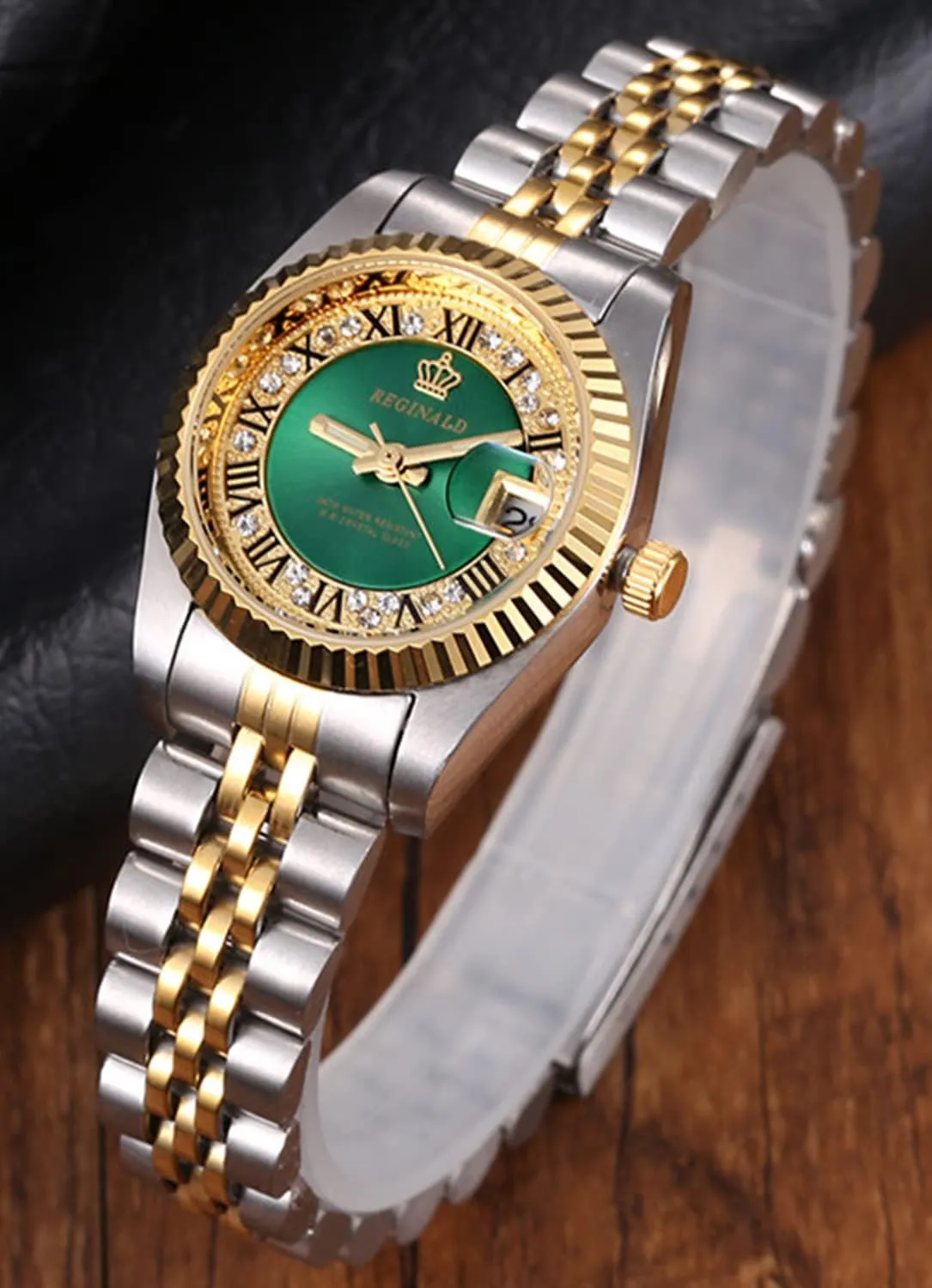 Women's Stainless Steel Date Rhinestones Waterproof Quartz Watches FANMIS Luxury shrub interpersonal institute documentation strike Fashion 