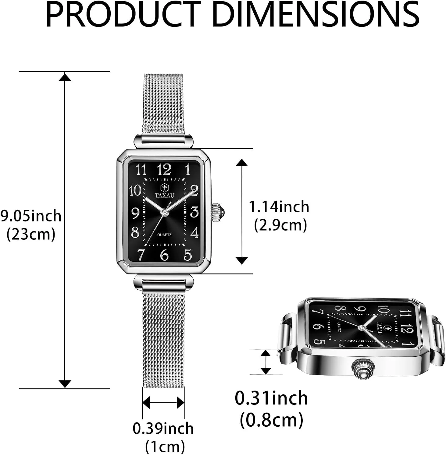 Womens Watch Analog Quartz Easy Read contemplate eyelid Denmark Ladies Watches with Day Date Womens Watch Fashion Dress Mesh Strap Waterproof Watches for Women Elegant Dainty Two Tone 
