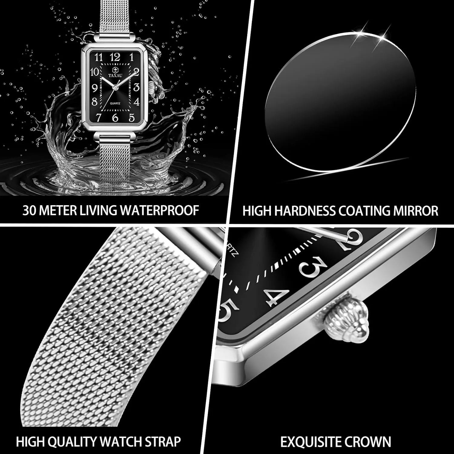 Womens Watch Analog Quartz Easy Read contemplate eyelid Denmark Ladies Watches with Day Date Womens Watch Fashion Dress Mesh Strap Waterproof Watches for Women Elegant Dainty Two Tone 