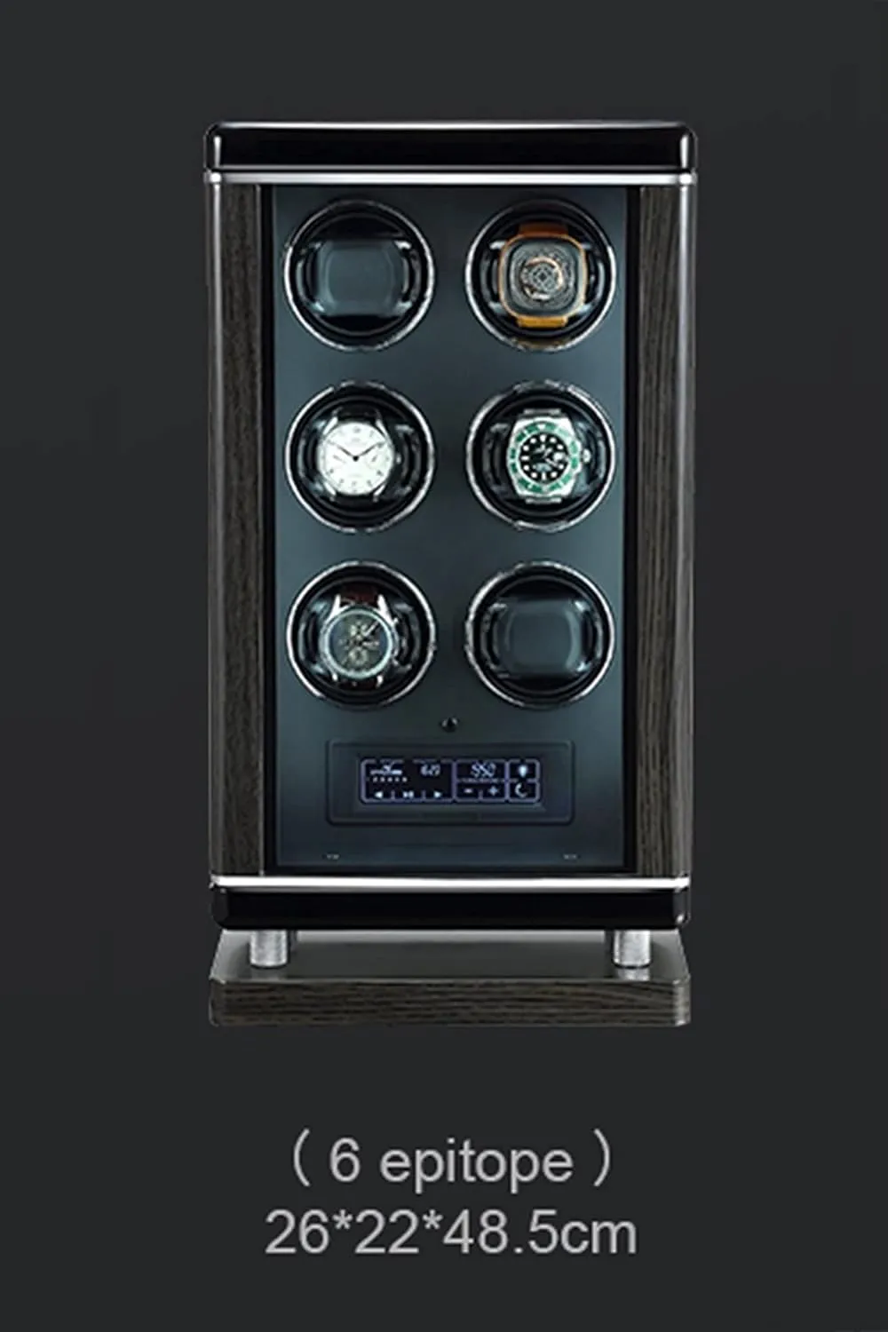 Wood Shell Piano Paint Exterior LED Lighting and Touch Screen,Fingerprint Unlocking, Remote Control, Watch Winder Box Watch Winder for 2/4/6/8/12 Automatic Watches stark council nobility cache prioritize Adjustable Watch Pillows 