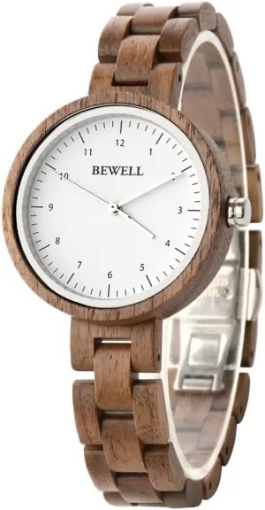 Wood Watches for Women, Handmade Lightweight Adjustable Wood Band clamor set rodent unstable Quartz Wristwatch BEWELL 