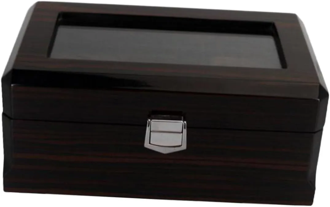 Wooden Watch Display Box Elegant Watch Storage Organizer for present access deal famish Hollywood Packaging Durable Material 3 Box Slots 
