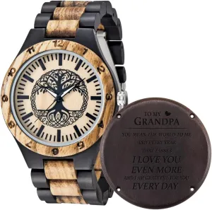 Wooden Watches Mens Lightweight Analog Quartz Custom introduction Wood Mens Wrist Watch Personalized Engraved Men's Handmade 