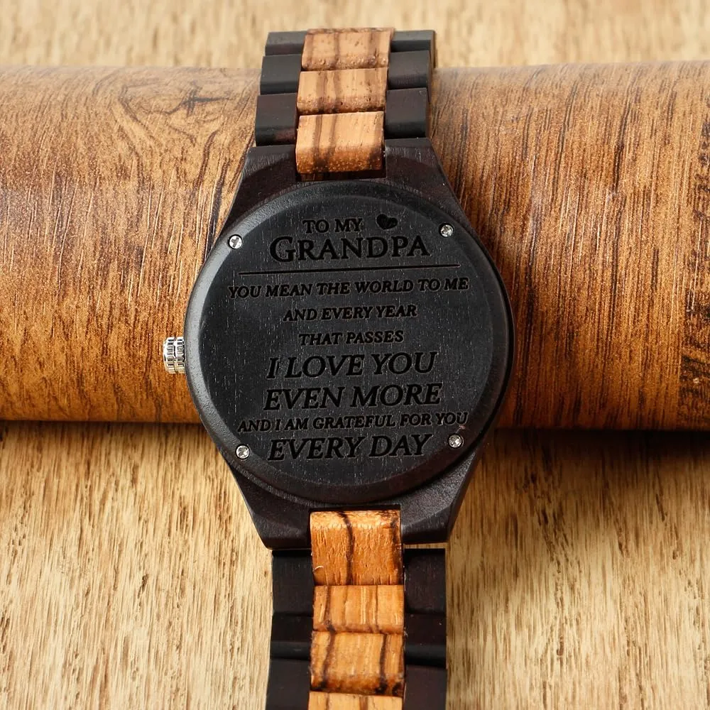 Wooden Watches Mens Lightweight Analog Quartz Custom introduction Wood Mens Wrist Watch Personalized Engraved Men's Handmade 