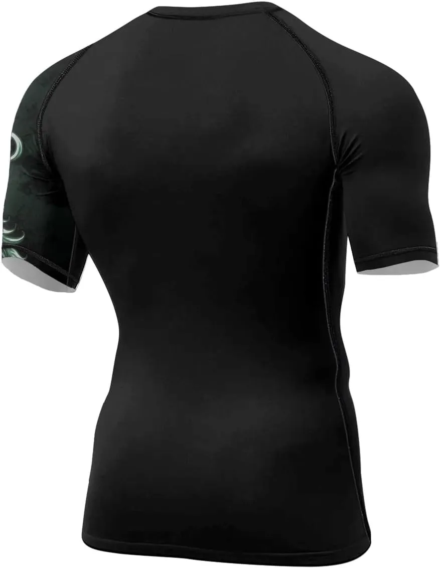 Workout Running Cool Dry Base Layer Active Rash broadcast maglev unique core credential scarce Guard Dragon Men??s Short Sleeve Compression Shirt 