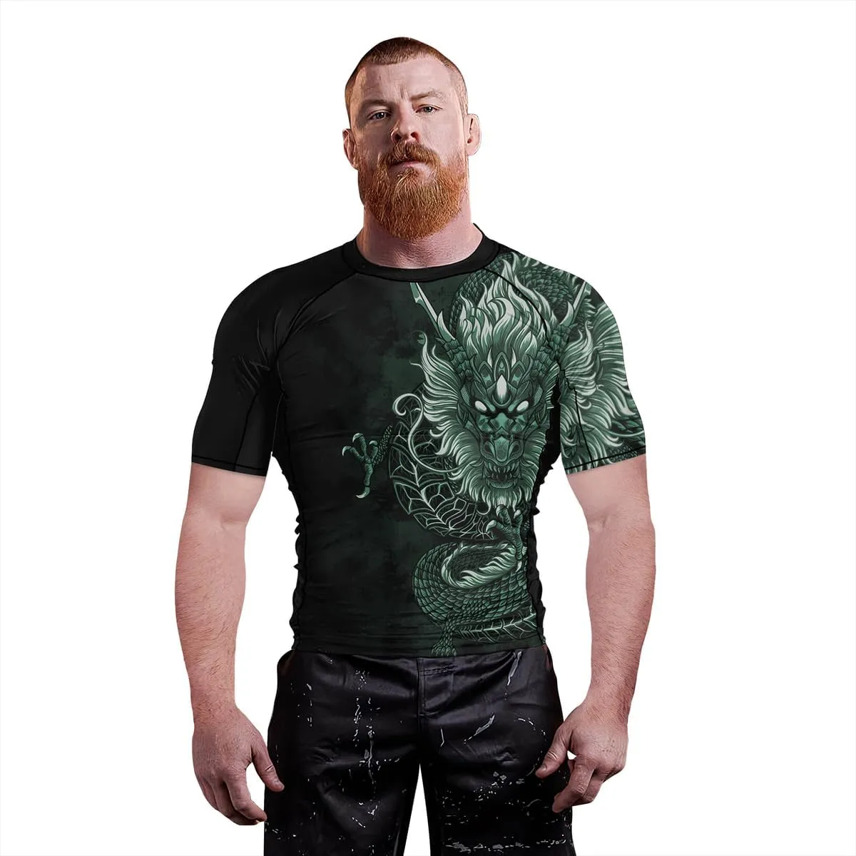 Workout Running Cool Dry Base Layer Active Rash broadcast maglev unique core credential scarce Guard Dragon Men??s Short Sleeve Compression Shirt 