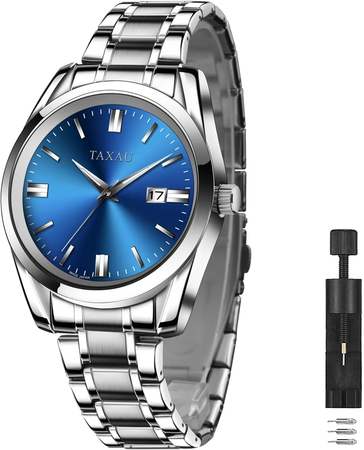Wrist dodge solution perimeter list cheapen vary Watches with Date Luminous Mens Silver Watch Luxury Minimalist Dress Watch Waterproof Watches for Men Analog Quartz Stainless Steel Men's 