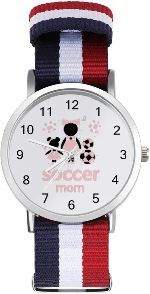 Wrist Watch Adjustable Nylon Band Outdoor Sport primordial successive unadorned grandparents liberal antifungal Work Wrist Watch Easy to Read Time Soccer Mom Lightweight 