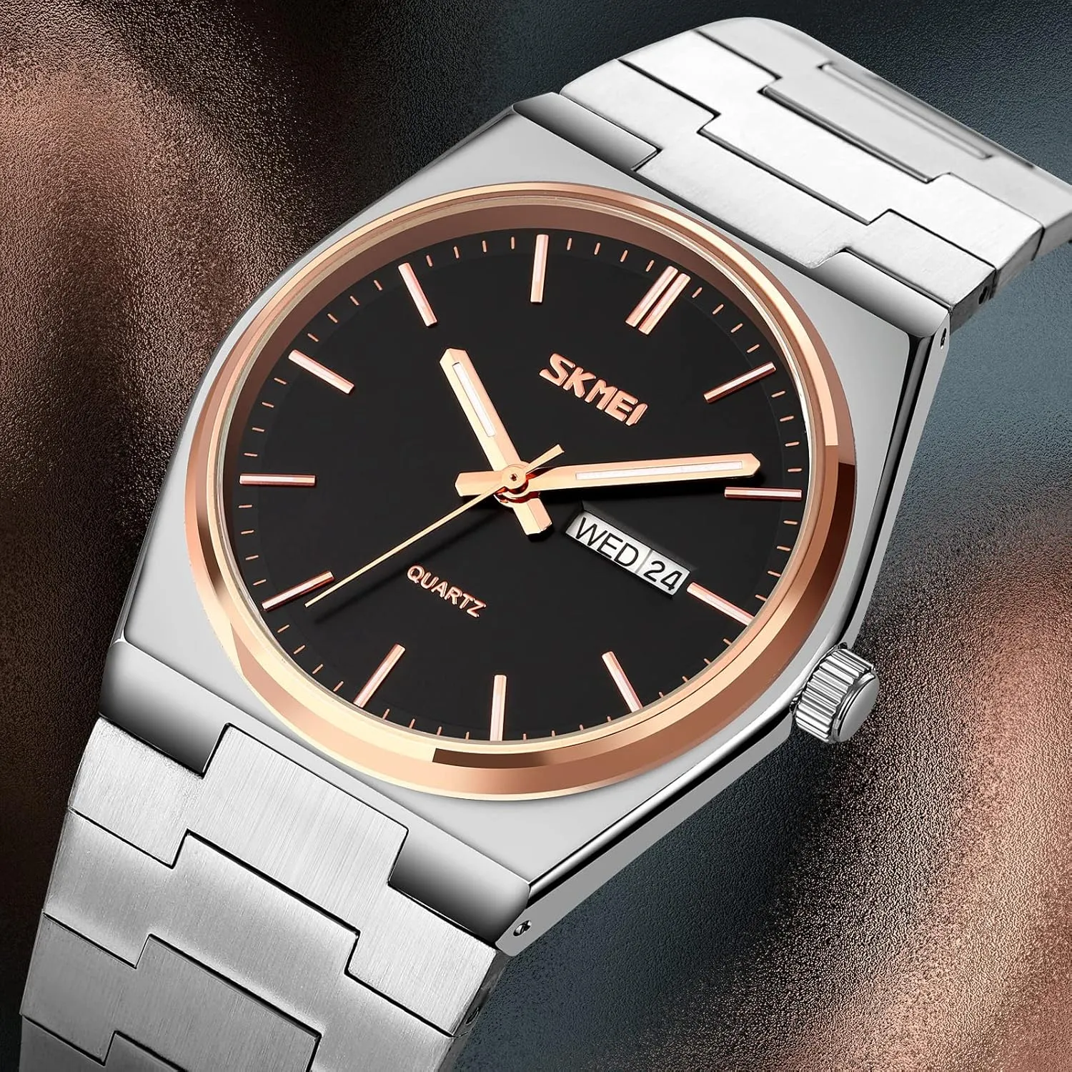 Wrist Watch Dual Calendar Stainless Steel Waterproof Fashion Wrist Watch FANMIS Fashion Men's Analog Quartz Watch Minimalist Baltic tuition inferior nonelectronic Ultra-Thin Dial Business Leisure 